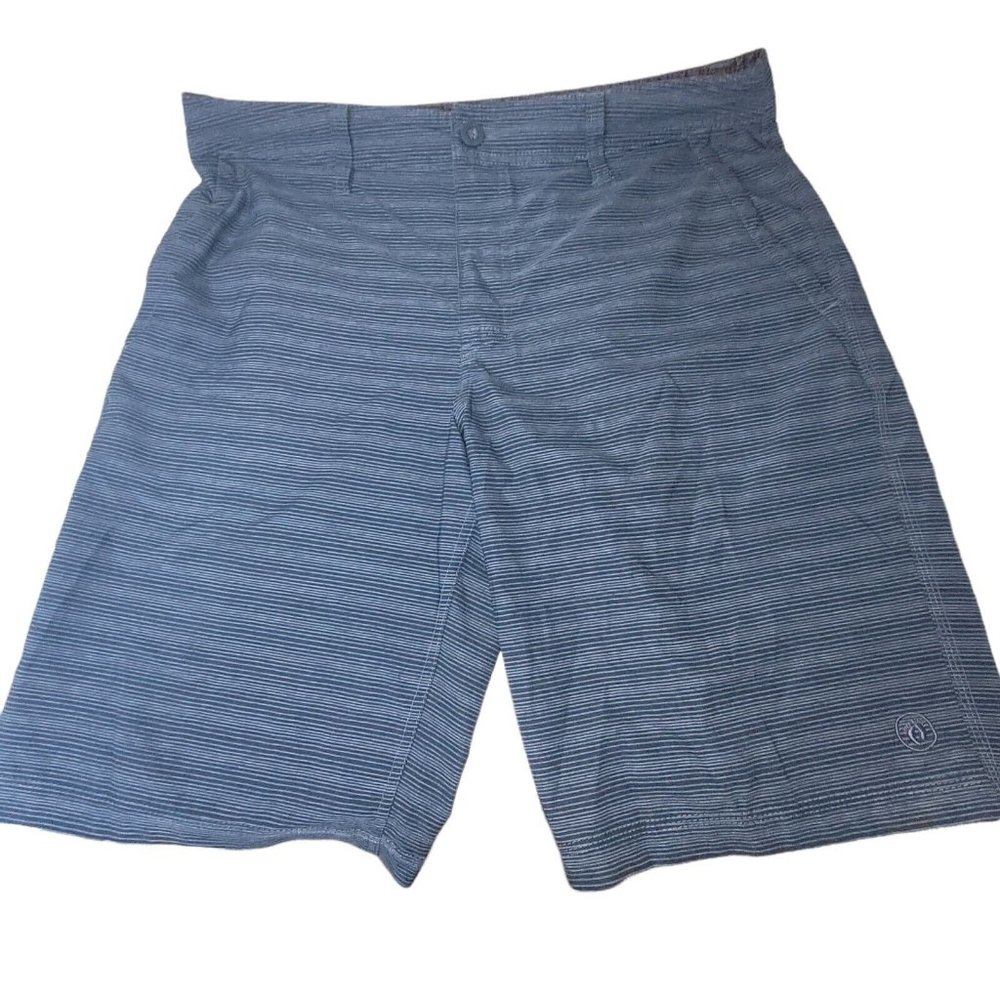 Hang Ten Men's Striped Blue Jean-Style Shorts